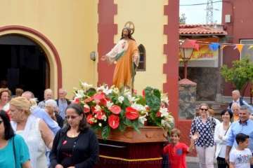 Misa y procesión del Sagrado Corazón de Jesús en La Higuera Canaria (Foto Francisco Javier Santana)